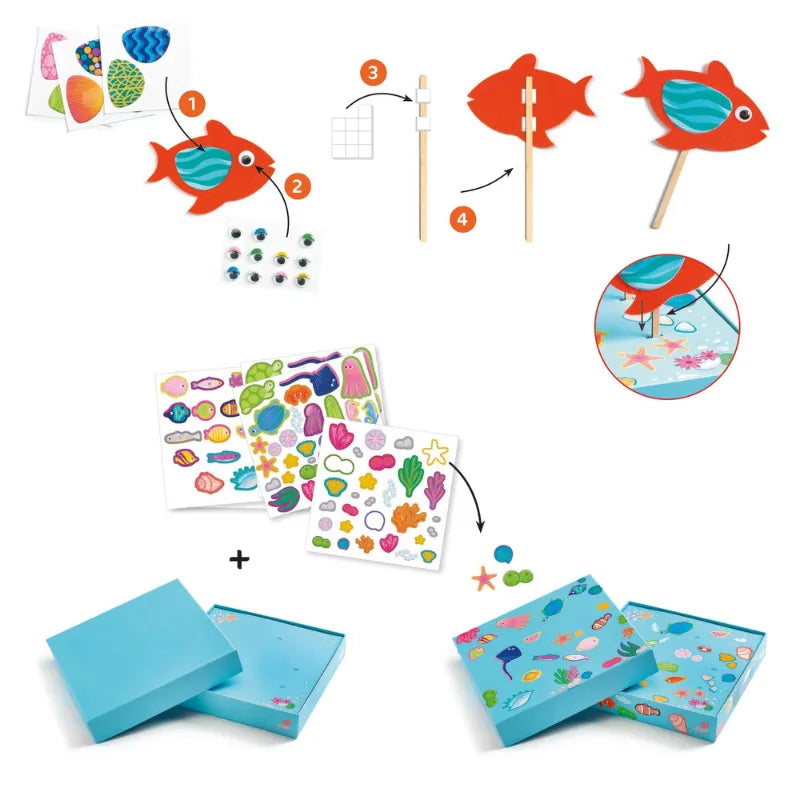 Happy Aquarium, Felt Fish Craft Kit For Kids 3+