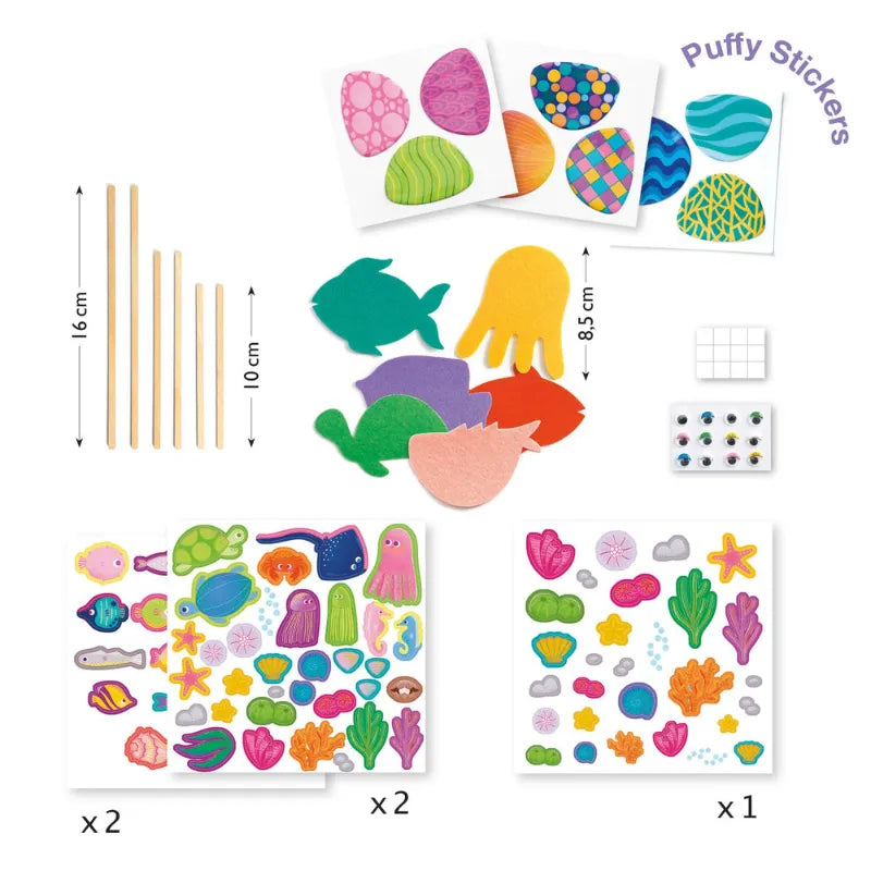 Happy Aquarium, Felt Fish Craft Kit For Kids 3+