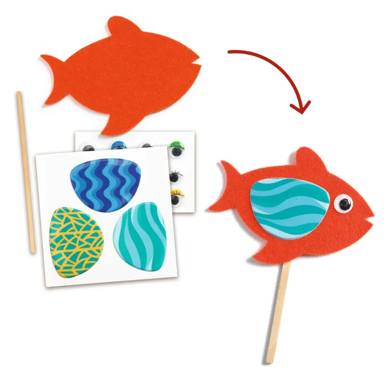 Happy Aquarium, Felt Fish Craft Kit For Kids 3+