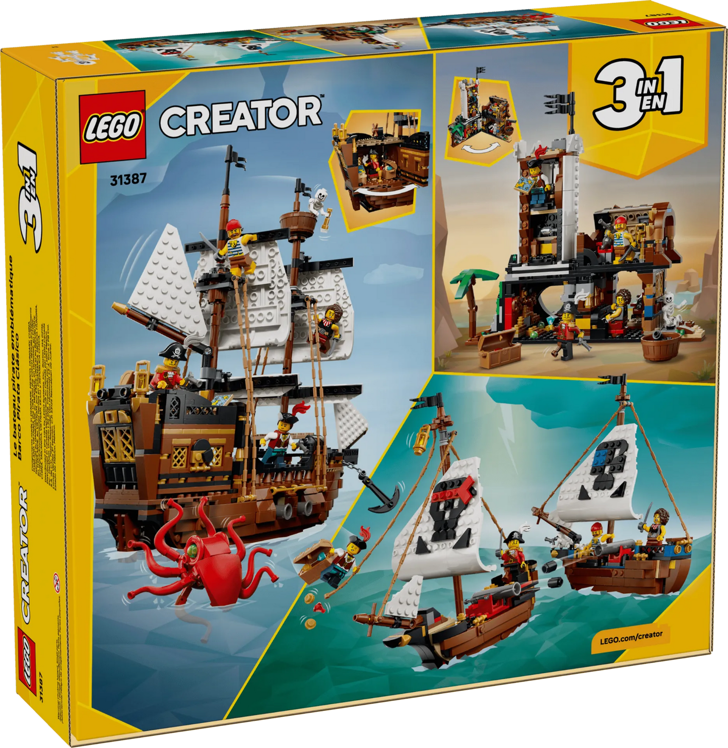 Iconic Pirate Ship 31387, Lego Creator 3-in-1