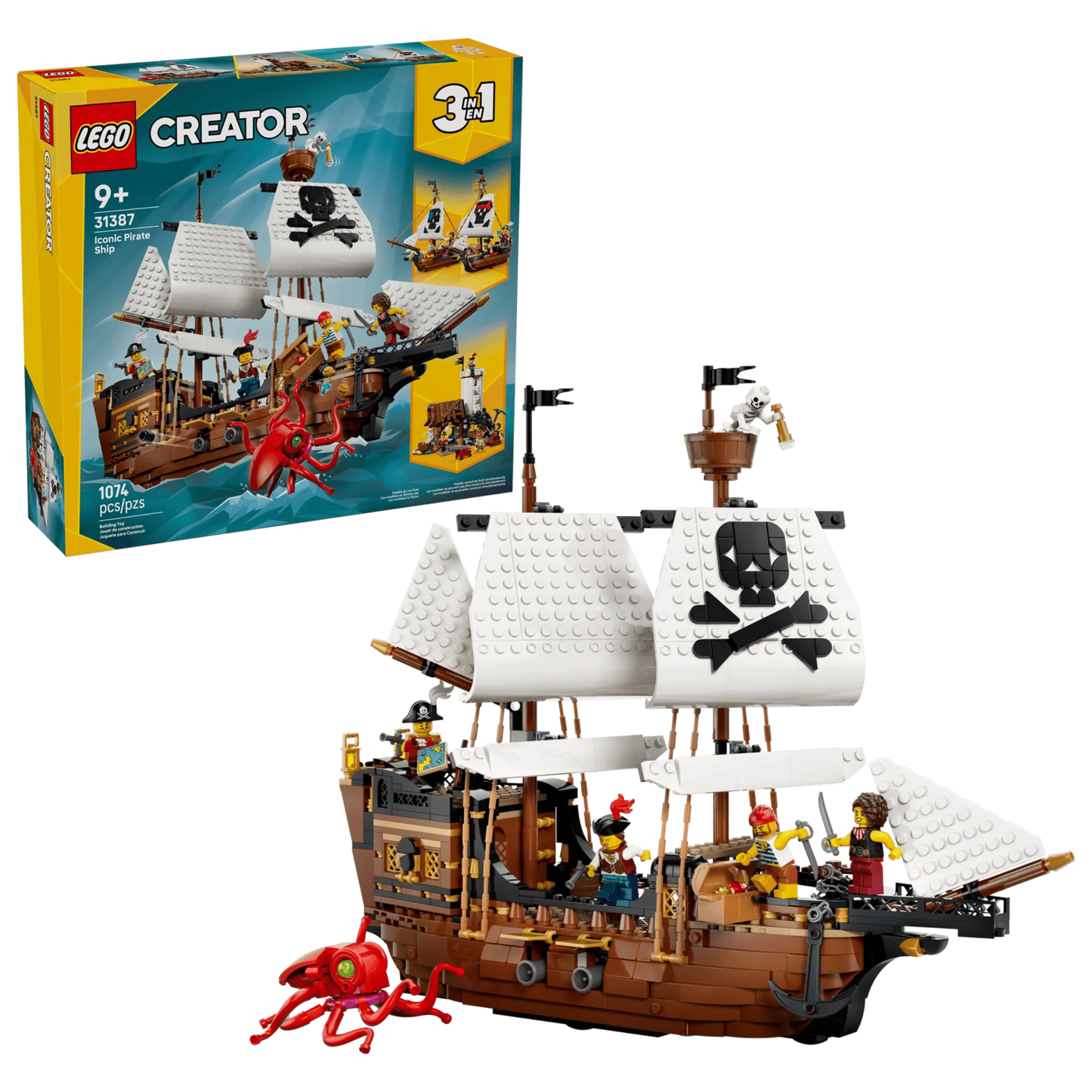 Iconic Pirate Ship 31387, Lego Creator 3-in-1
