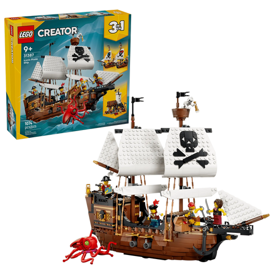 Iconic Pirate Ship 31387, Lego Creator 3-in-1