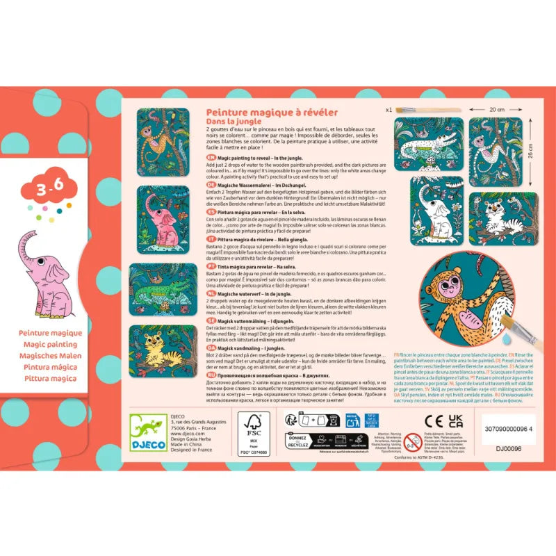 In The Jungle, Magic Reveal Paint Set For Kids 3+