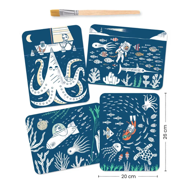 In The Ocean, Magic Reveal Paint Set For Kids 3+