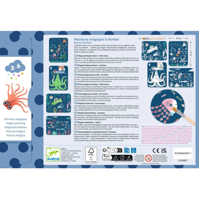 In The Ocean, Magic Reveal Paint Set For Kids 3+