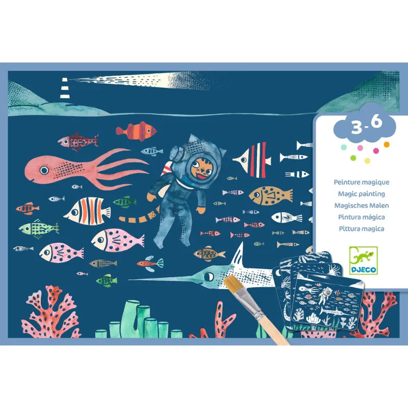 In The Ocean, Magic Reveal Paint Set For Kids 3+