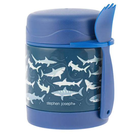 Shark, Insulated Food Jar, For Kids 3+, Vacuum-Insulated With Spork 10oz