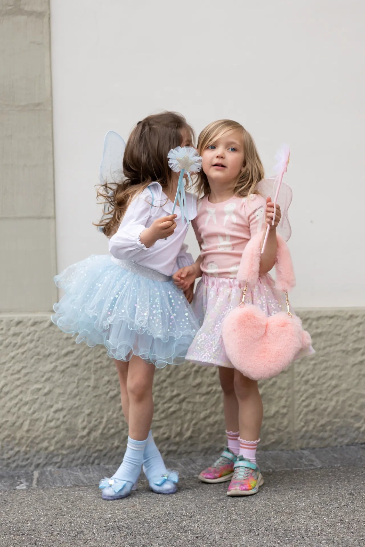 Iridescent Celestial Fairy, Wings, Tutu And Wand Costume Set For Kids 3+