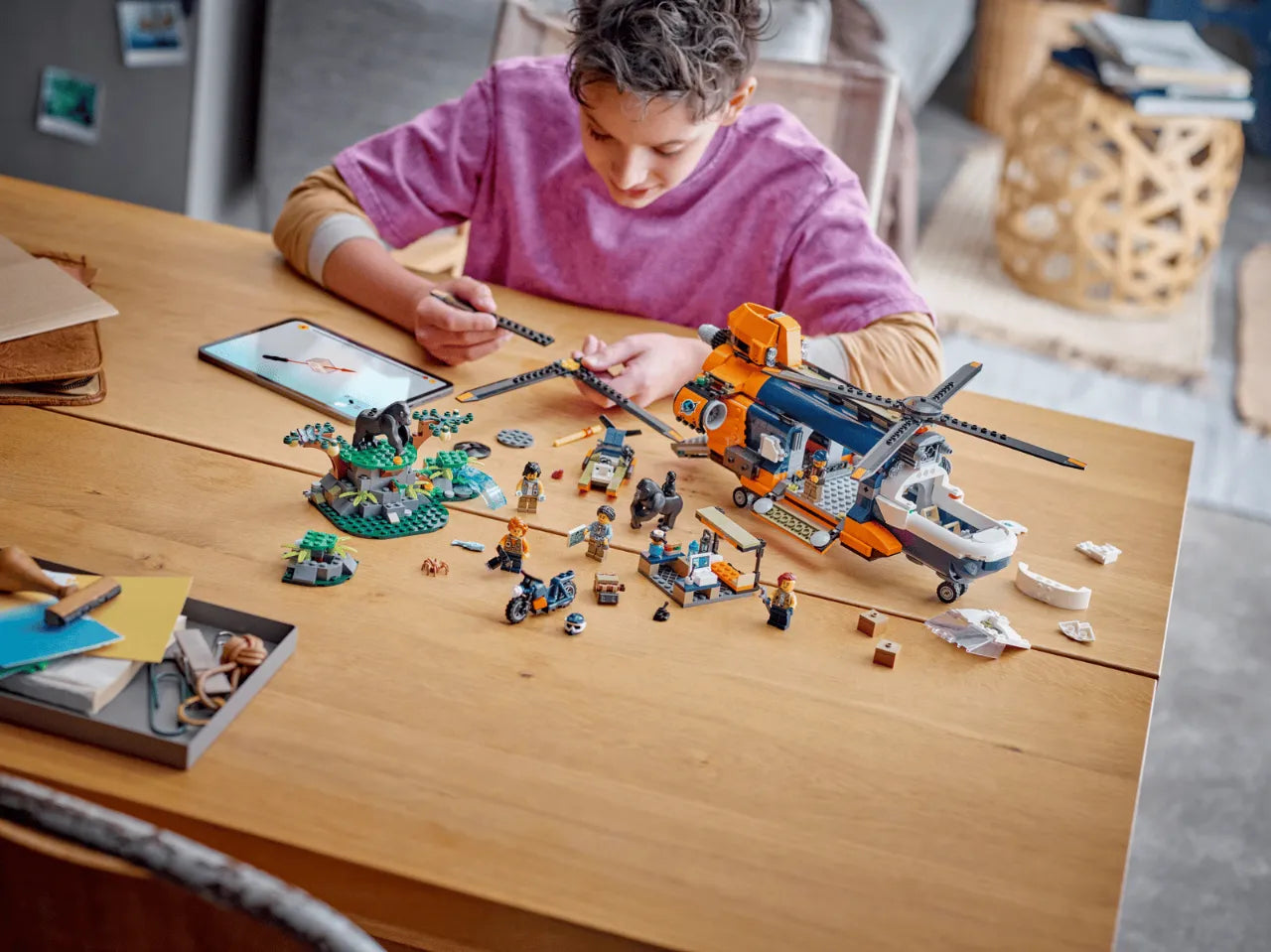 Jungle Explorer Helicopter at Base Camp, Lego City 60437
