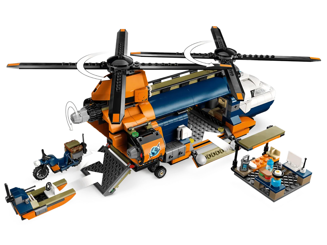 Jungle Explorer Helicopter at Base Camp, Lego City 60437