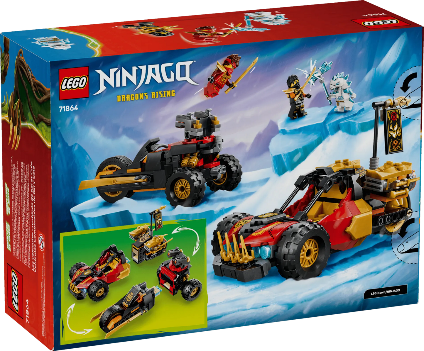 Kai and Coles Combiner Vehicles 71864, Lego NINJAGO