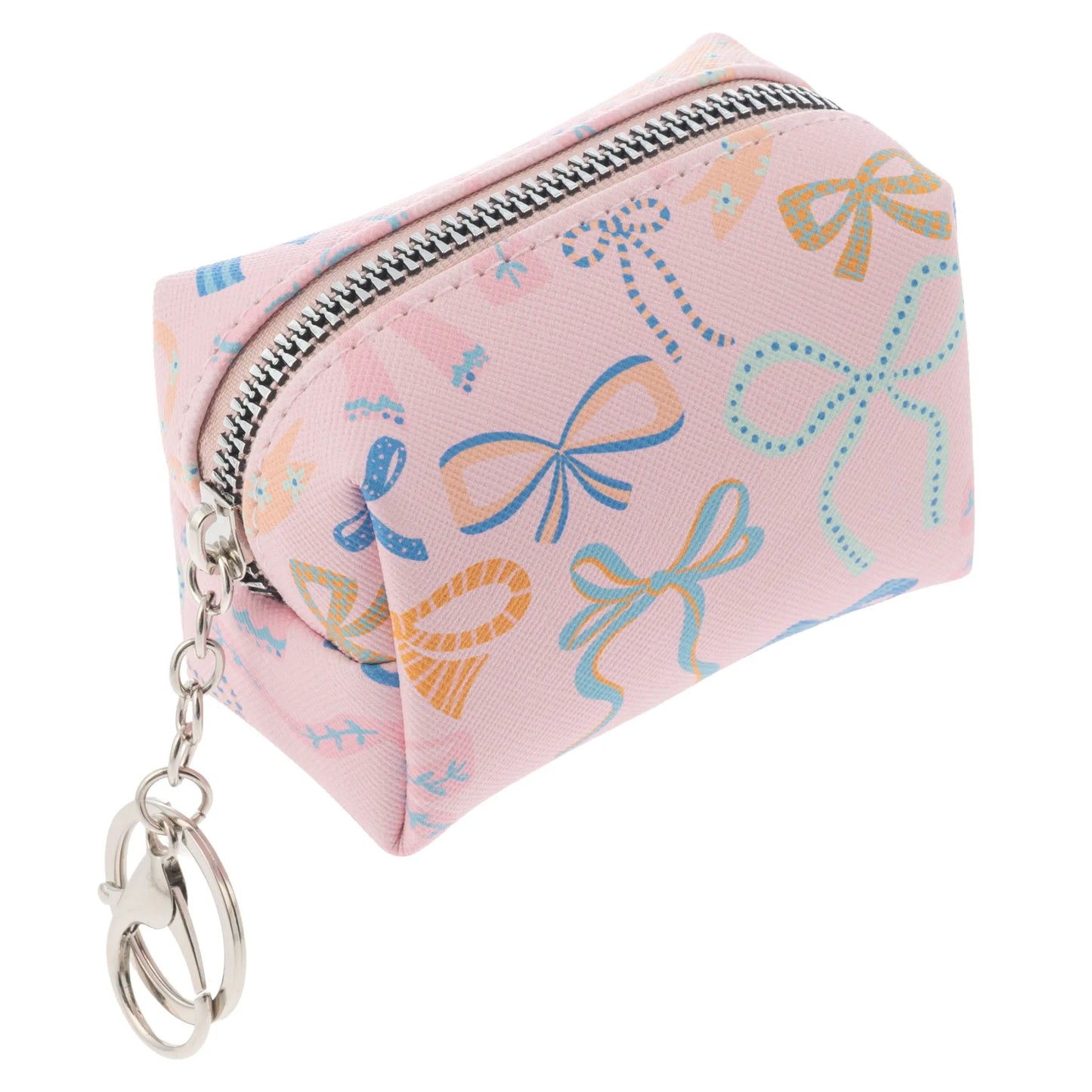 Keychain Pouch Bows: Glitter Zip Keychain Pouch. For Kids