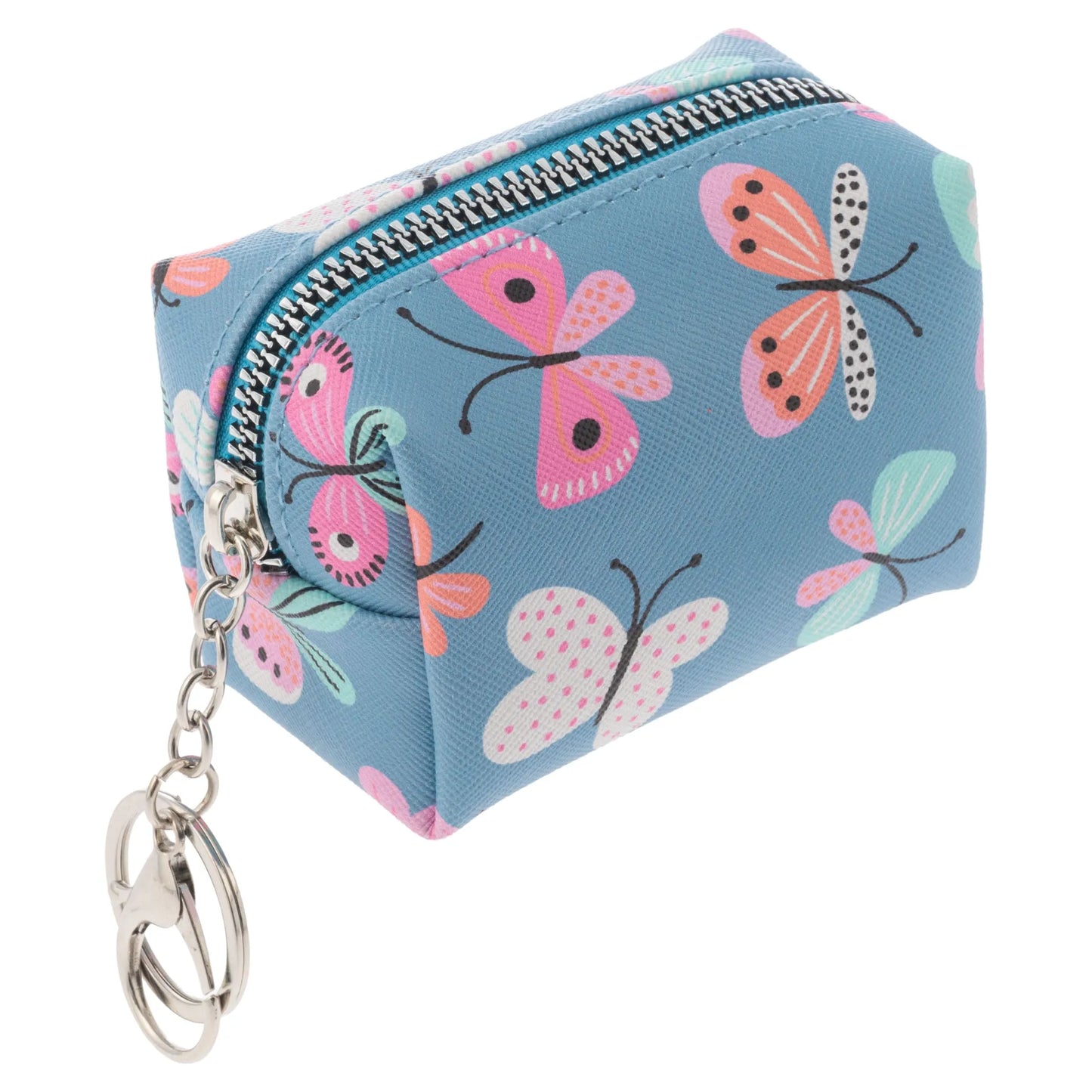 Keychain Pouch Butterfly: Glitter Zip Keychain Pouch. For Kids