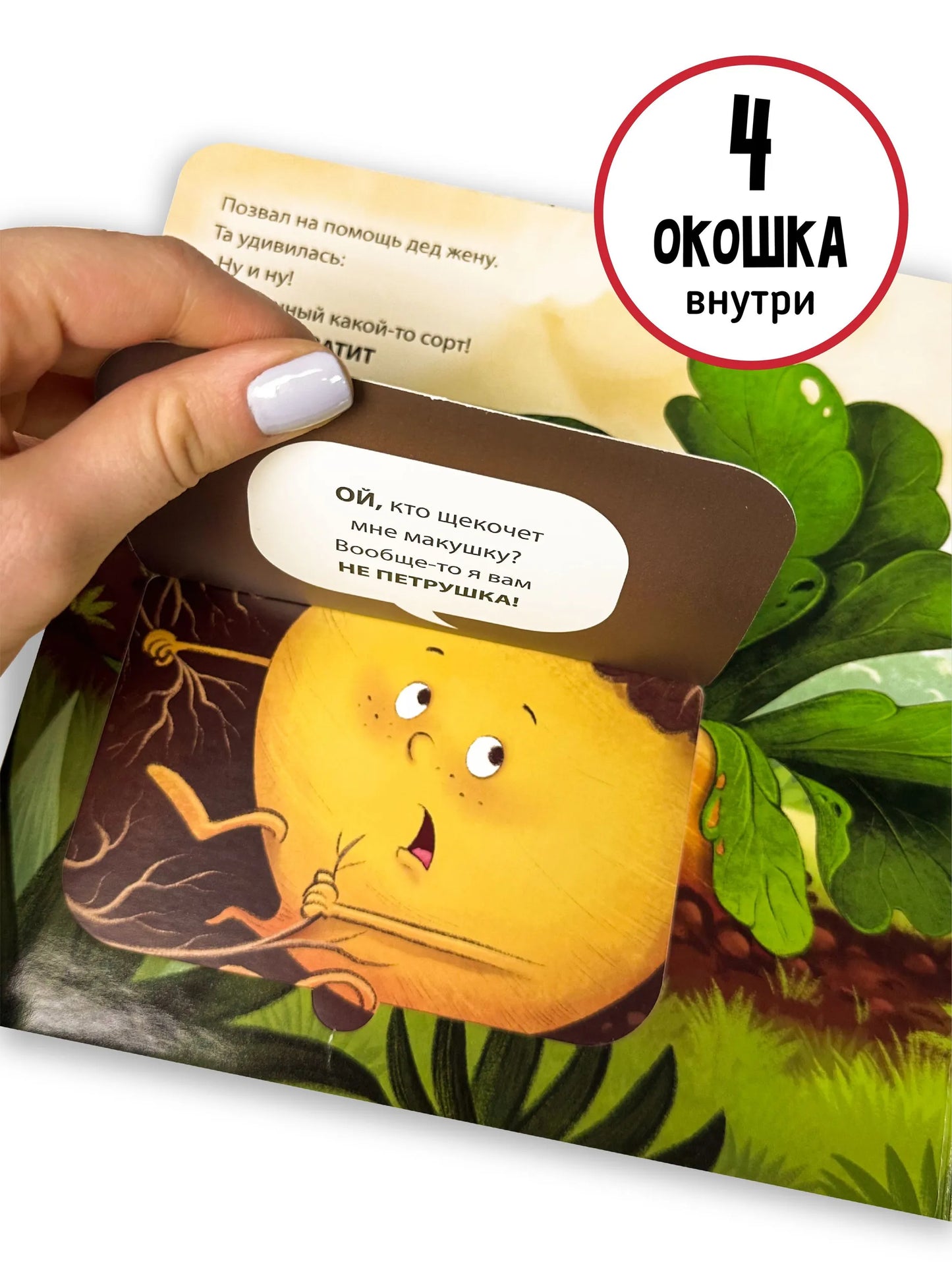 Книга с окошками и фигурками-сортерами: Репка
