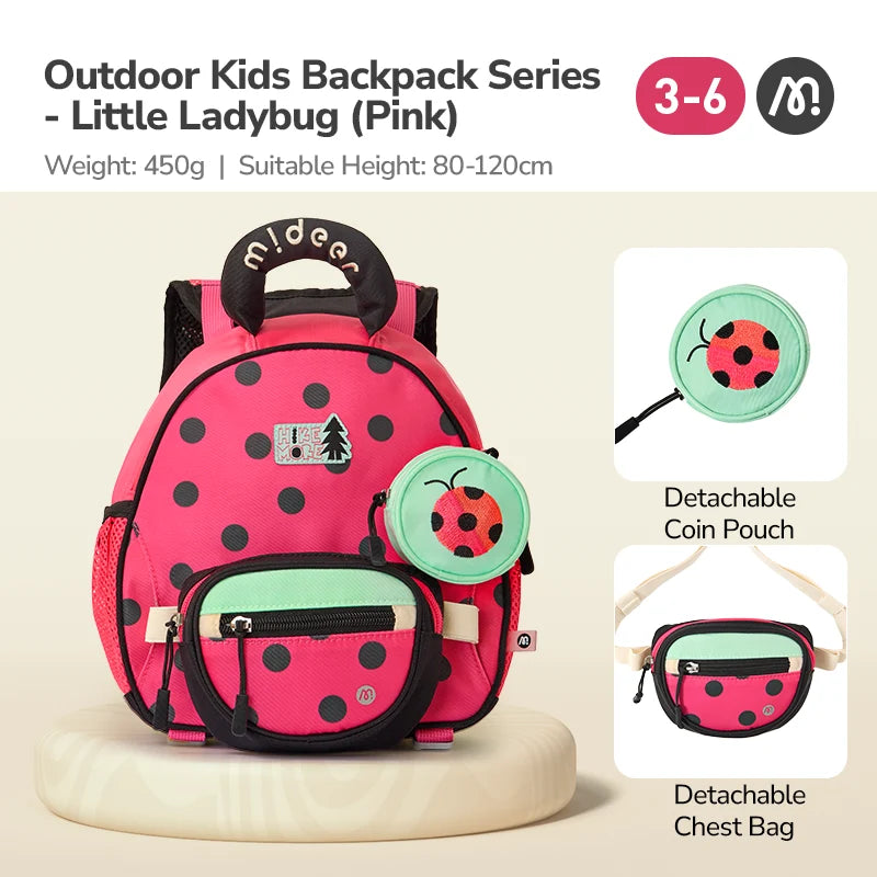 Little Pink Ladybug, Outing Backpack for Kids 3+
