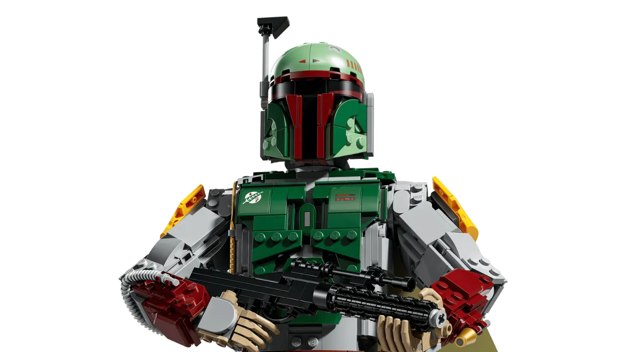 Boba Fett Helmet/Bust Display Model, Lego Star Wars Collection 1544 Pieces, 75455