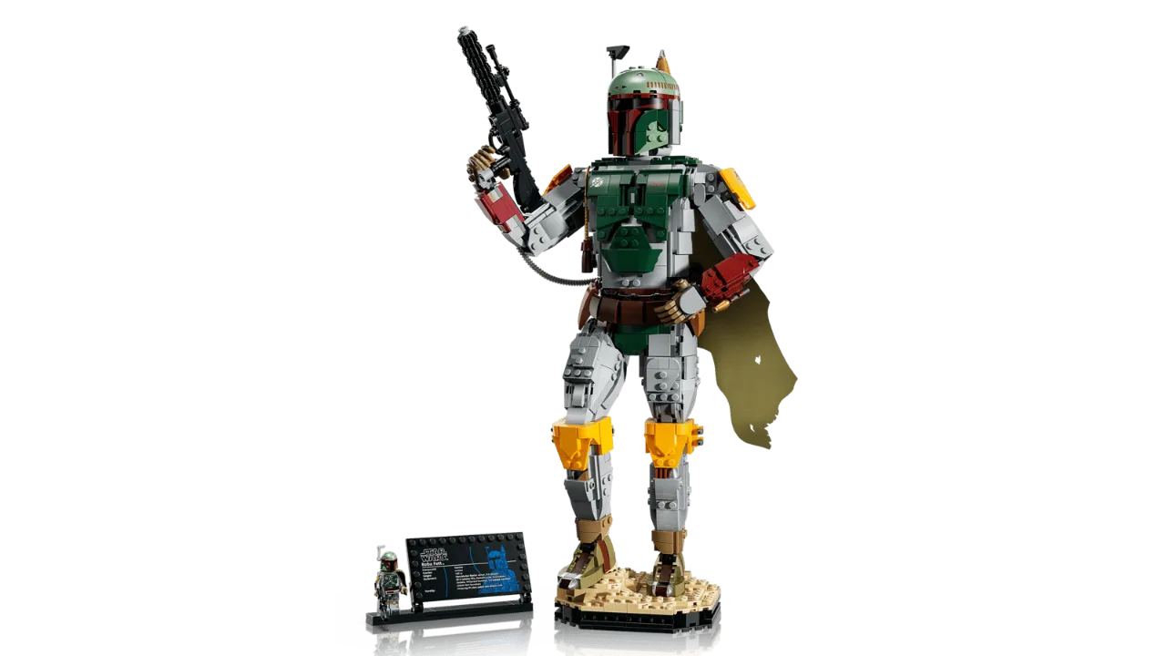 Boba Fett Helmet/Bust Display Model, Lego Star Wars Collection 1544 Pieces, 75455