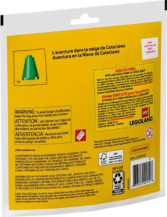 Cataclaws Snow Adventure, Lego, For Kids 6+, 70 Pieces, 30718