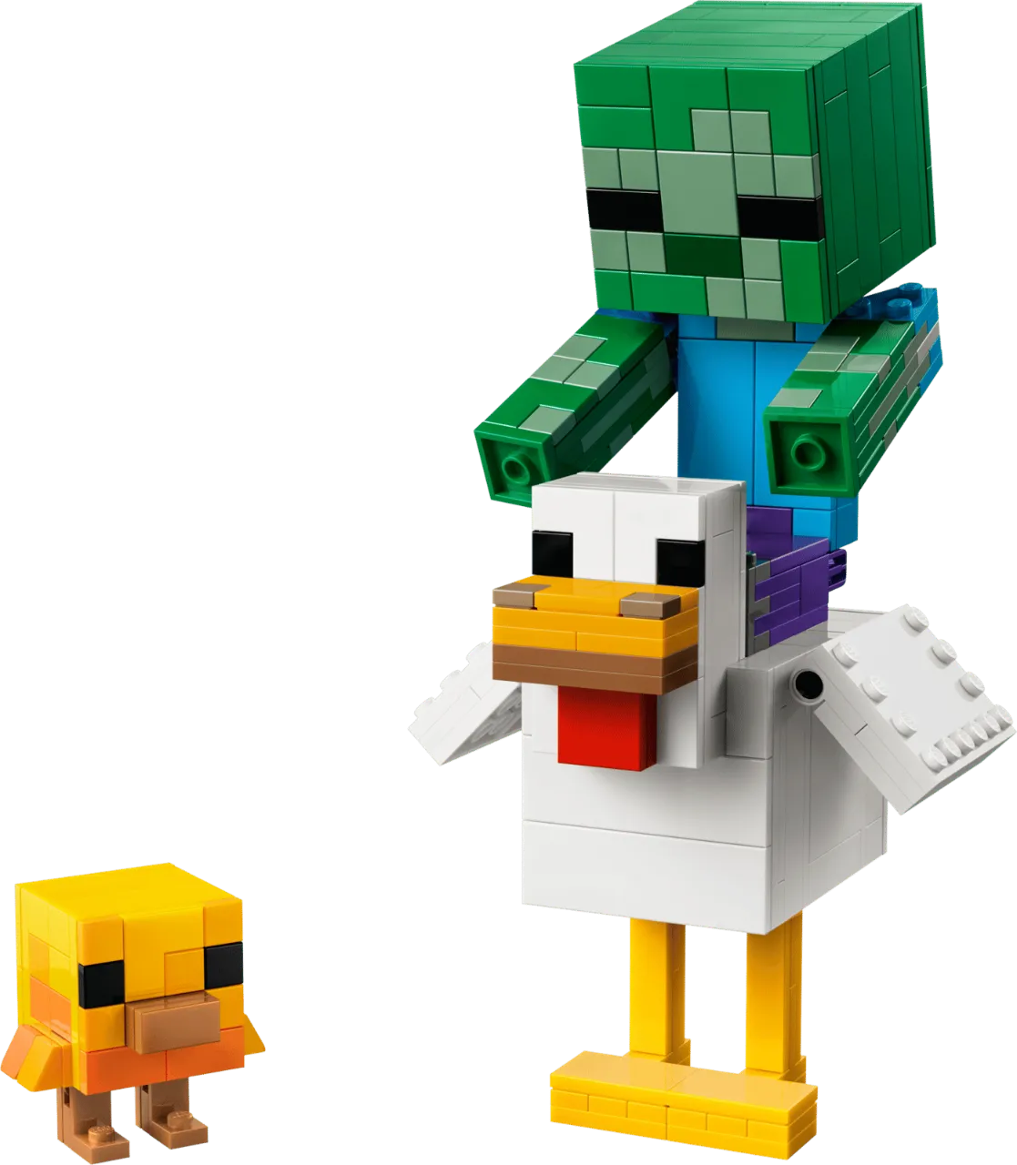 Chicken Jockey, Lego Minecraft Collection 344 Pieces, 21582