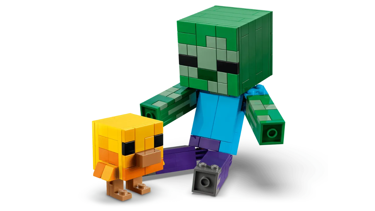 Chicken Jockey, Lego Minecraft Collection 344 Pieces, 21582