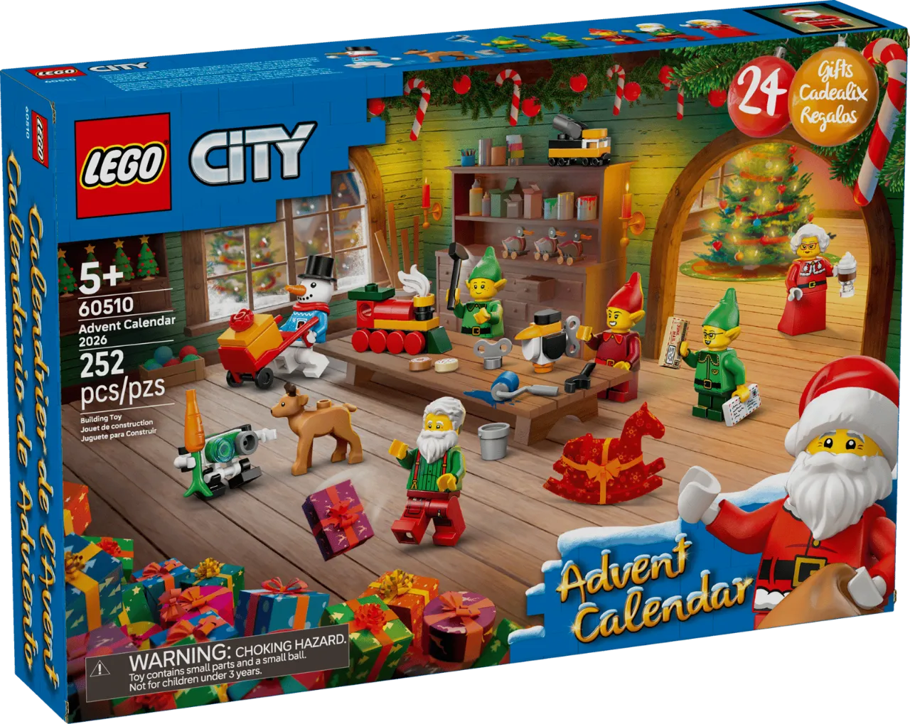 City Advent Calendar 2026, Lego City Collection 252 Pieces, 60510