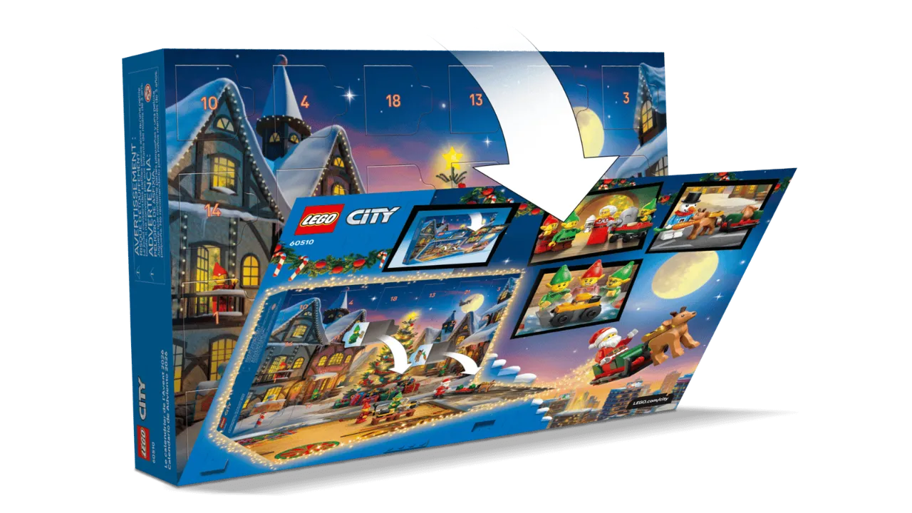 City Advent Calendar 2026, Lego City Collection 252 Pieces, 60510