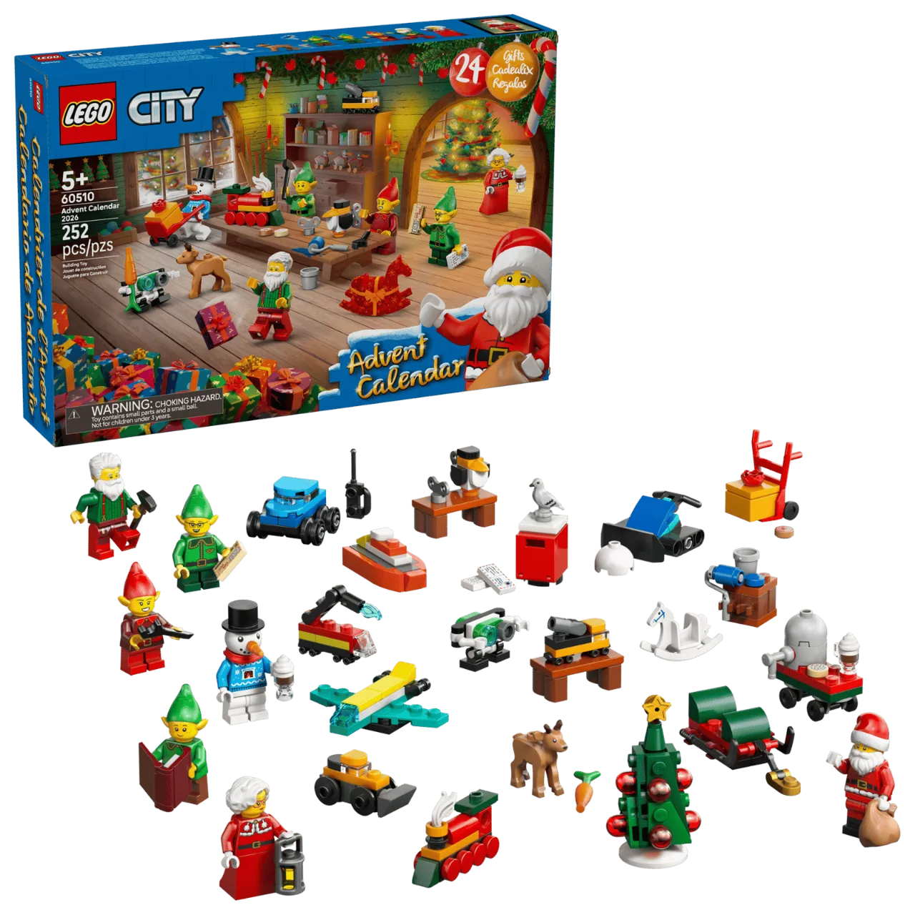 City Advent Calendar 2026, Lego City Collection 252 Pieces, 60510