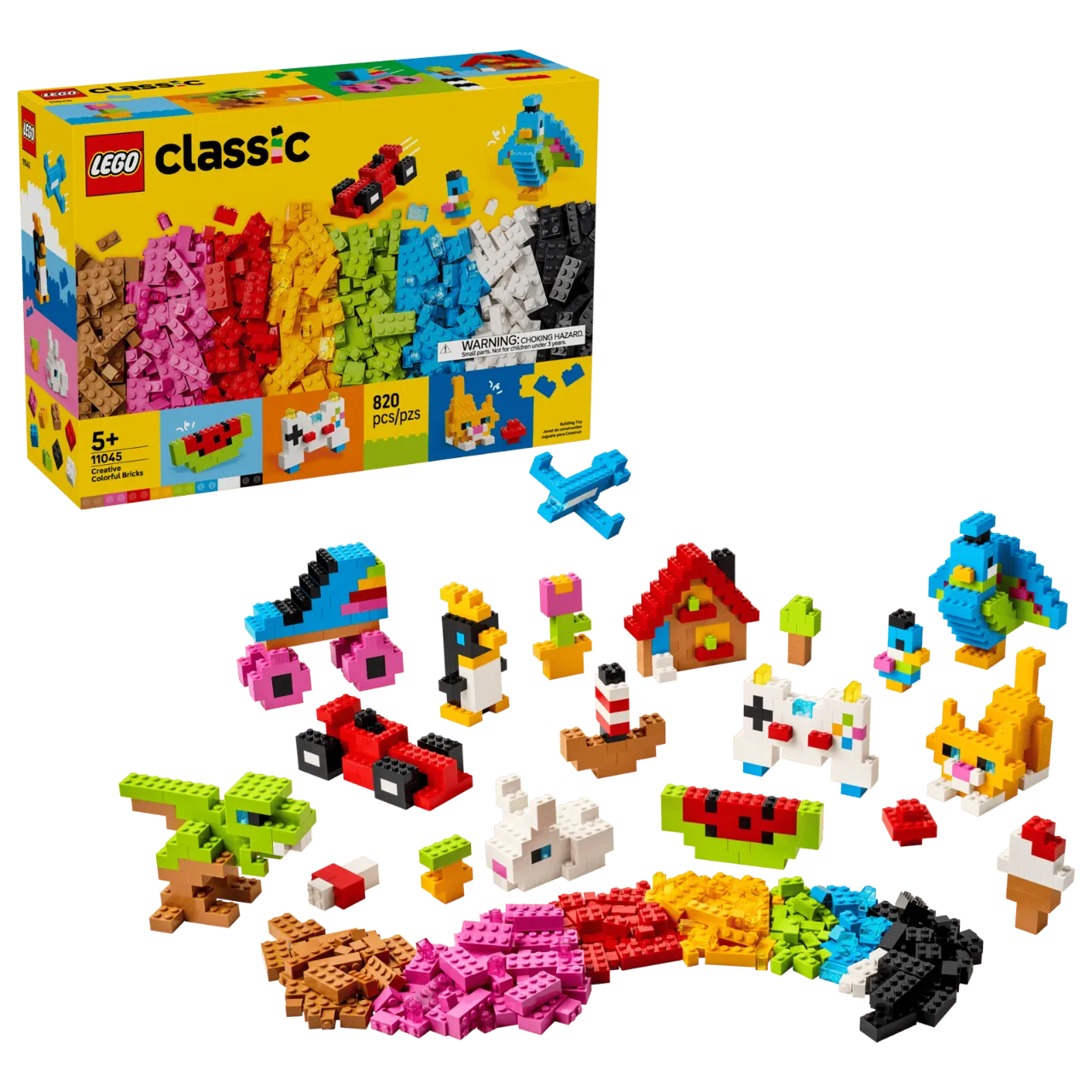 Creative Colorful Bricks For Kids 5+, Lego Classic Collection 820 Pieces, 11045
