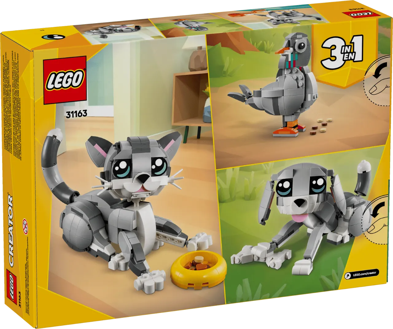 Playful Cat, Lego Creator 3-in-1 31163
