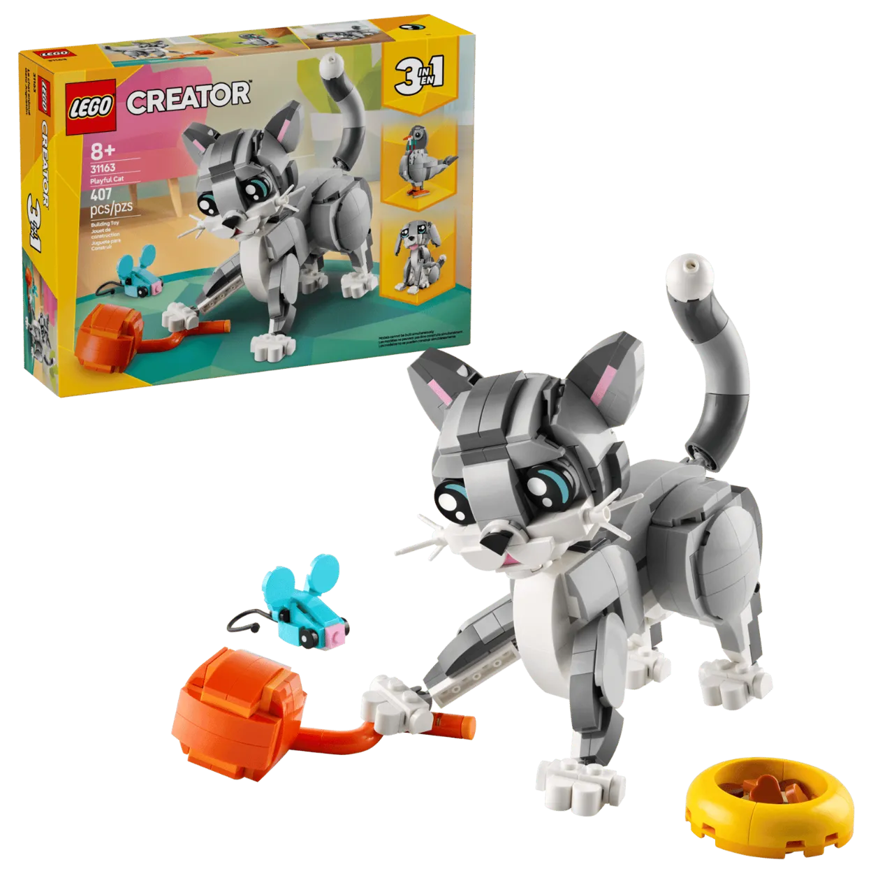 Playful Cat, Lego Creator 3-in-1 31163
