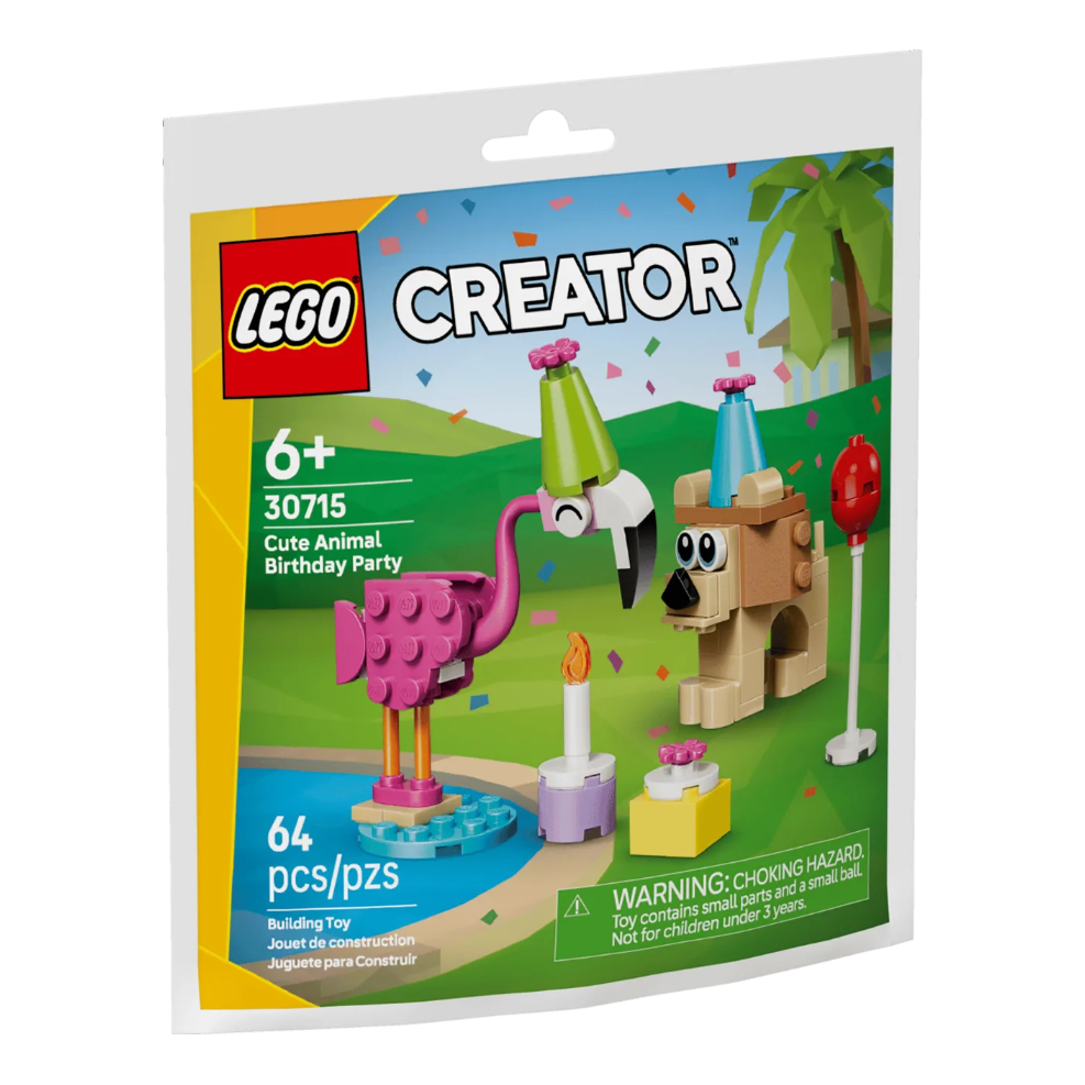 Cute Animal Birthday Party, For Kids 6+, 64 Pieces, Lego Creator 30715