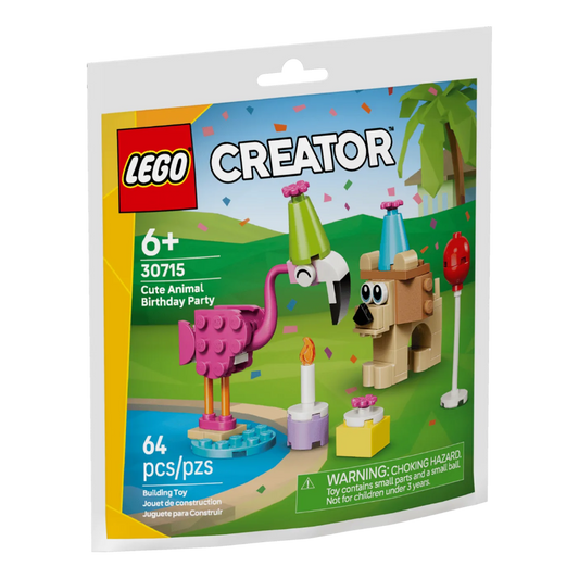 Cute Animal Birthday Party, For Kids 6+, 64 Pieces, Lego Creator 30715