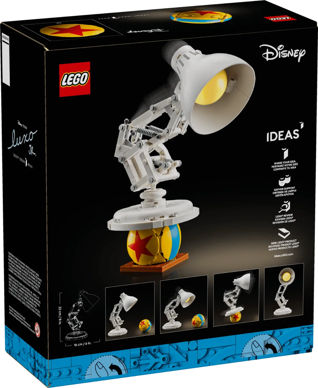 Disney Pixar Luxo Jr. For Teens and Adults, Lego Ideas Collection 613 Pieces, 21357