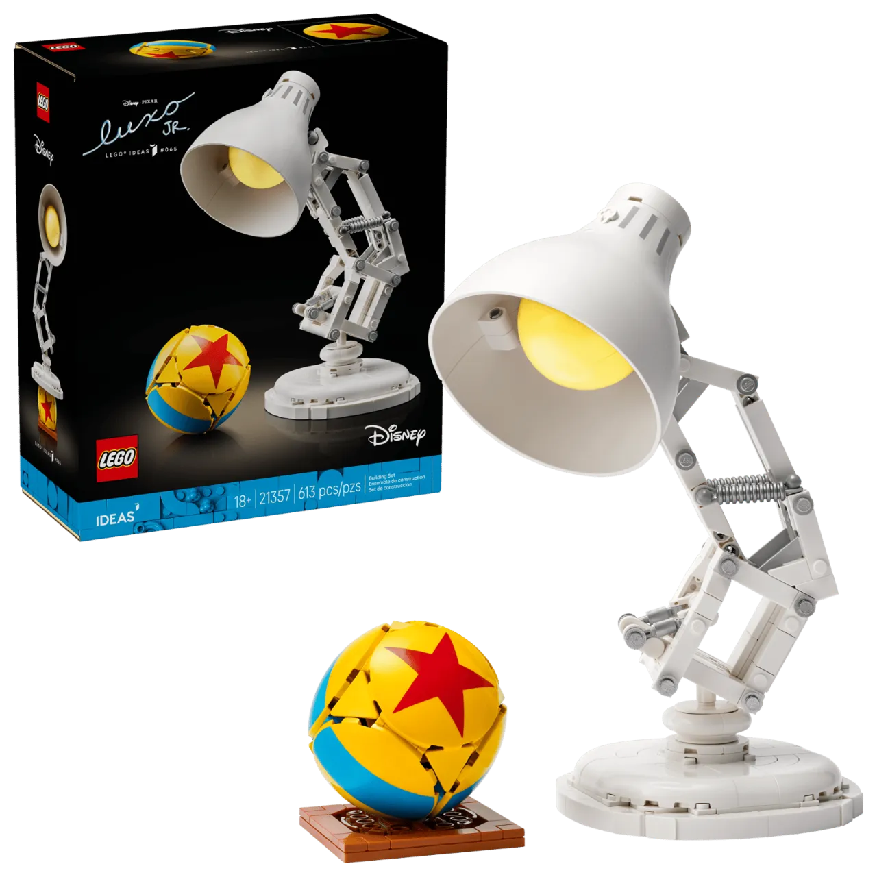 Disney Pixar Luxo Jr. For Teens and Adults, Lego Ideas Collection 613 Pieces, 21357