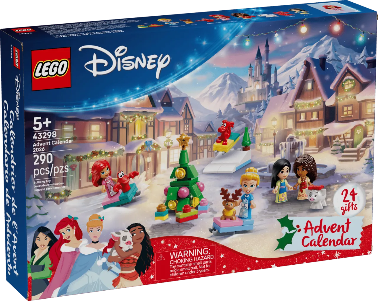 Disney Princess Advent Calendar 2026, Lego Disney Princess Collection 290 Pieces, 43298