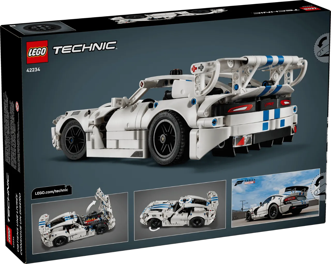 Dodge Viper GTS-R Sports Car, Lego Technic Collection 805 Pieces, 42234