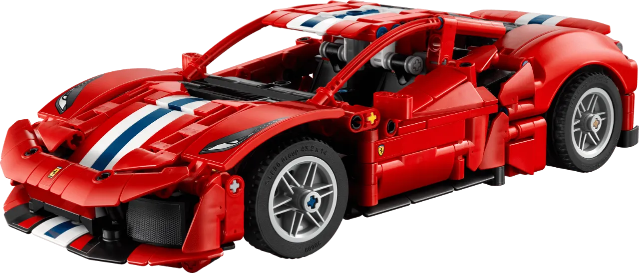 Ferrari 488 Pista Car, Lego Technic Collection 882 Pieces, 42235