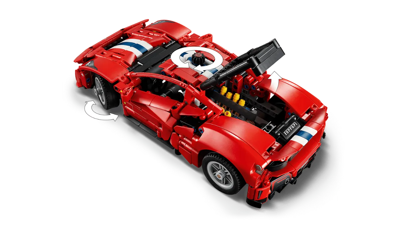 Ferrari 488 Pista Car, Lego Technic Collection 882 Pieces, 42235