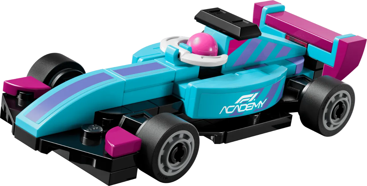 Mini F1 ACADEMY Car, Lego, For Kids 7+, Speed Champions Collection 58 Pieces, 30734
