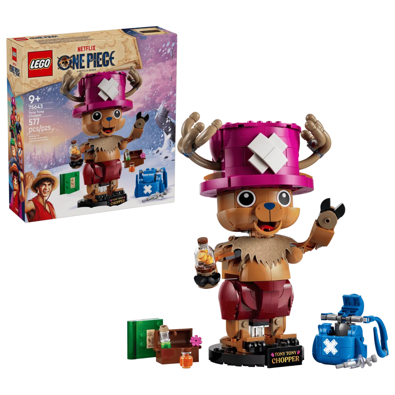 Tony Tony Chopper Buildable Figure, Lego One Piece Collection 577 Pieces, 75643