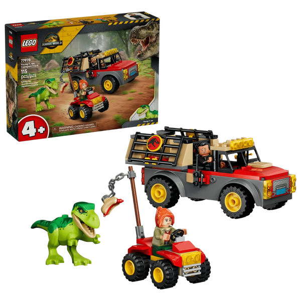 Young T. rex Transport Truck, Lego Jurassic World Collection 115 Pieces, 77978