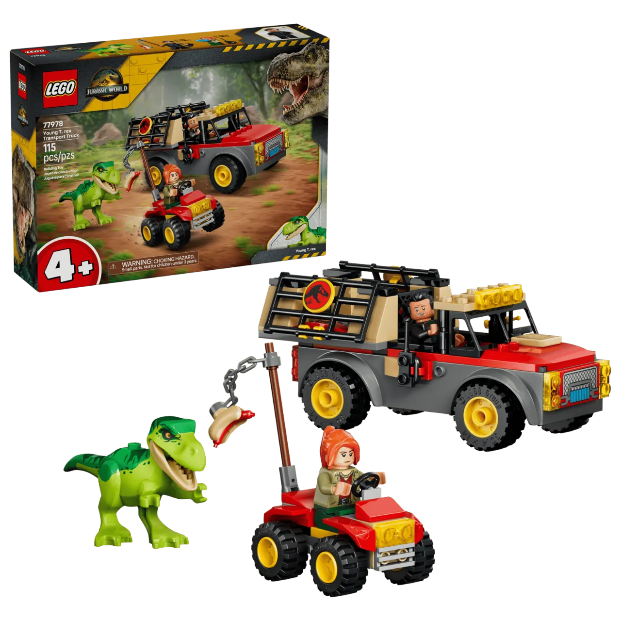 Young T. rex Transport Truck, Lego Jurassic World Collection 115 Pieces, 77978