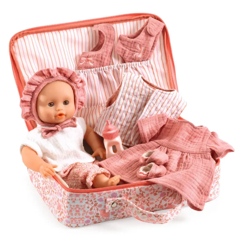 Lily, Vinyl Baby Doll With Suitcase And Accessories For Kids 18 Months+