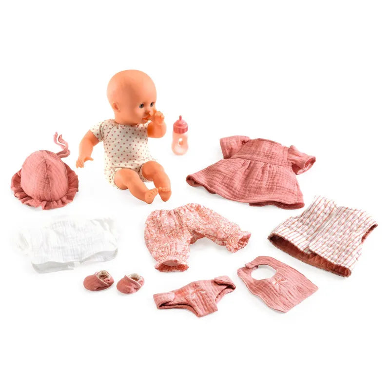 Lily, Vinyl Baby Doll With Suitcase And Accessories For Kids 18 Months+