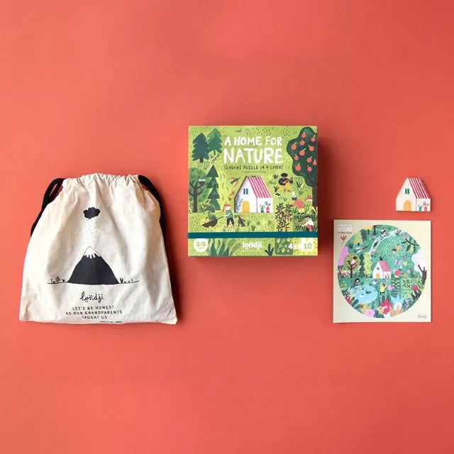 Set of puzzles: A home for nature 4 puzzles x 10 pcs, LONDJI