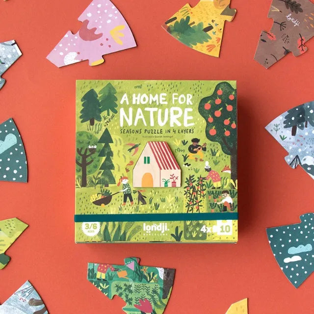 Set of puzzles: A home for nature 4 puzzles x 10 pcs, LONDJI