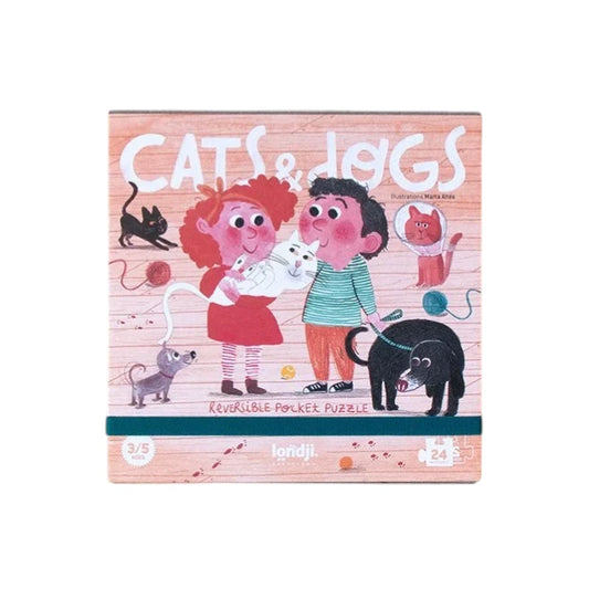 Reversible pocket puzzle: Cats & Dogs 24 pcs, LONDJI