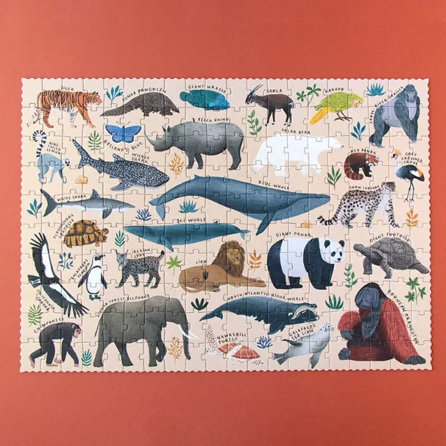 Puzzle: Life threatened animals in the world 200 pcs, LONDJI