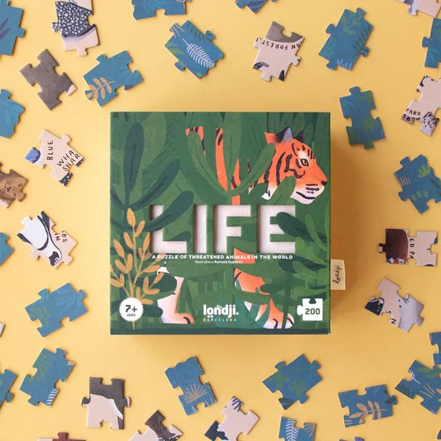 Puzzle: Life threatened animals in the world 200 pcs, LONDJI