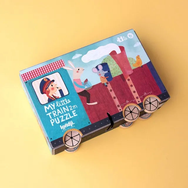 Set of puzzles: My little train 10 puzzles x 3 pcs, LONDJI